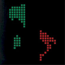 Itálie obrys vlajka