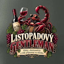 Listopadový gentleman se sklenkou červeného vína