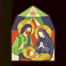 Vitráž - jesličky