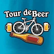 Tour de beer - kolo - pivo a nápis na zádech Tour de beer - kolo - pivo a nápis na zádech