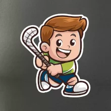 Ikona pozemní hokej kluk