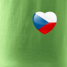 Česká vlajka srdce - pravé prso