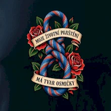 Horolezecké pojištění ve tvaru osmičky