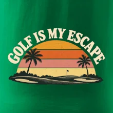 Golf is my escape retro západ slunce