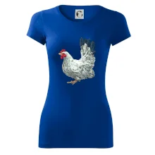 Slepice kreslená bílá