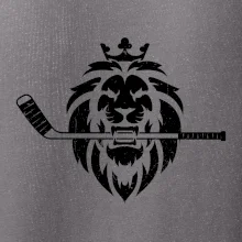 Lev s hokejkou v tlamě