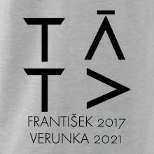 Táta v geometrickém fontu se jmény