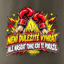 Není důležité vyhrát - komiksové červené boxerské rukavice