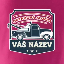 Odtahová služba - erb - červený nápis