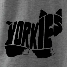 Jorkšírský teriér - Yorkie - Nápis v těle Jorkšírský teriér - Yorkie - Nápis v těle