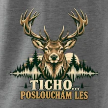 Ticho poslouchám les jelen zvuková křivka