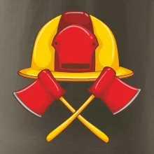 Hasičská helma a sekera