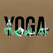 Yoga nápis barevný