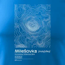 Milešovka - vrstevnice v obdélníku