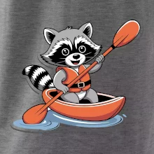 Mýval v kajaku kreslený