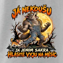 Vlkodlak s čivavou vyje na měsíc
