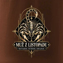 Muž z listopadu geometrický zlatý štír
