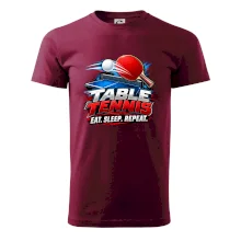 Stolní tenis pálka a míček eat sleep repeat
