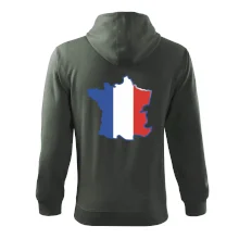 Francouzská vlajka mapa obrys