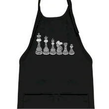 Šachové figurky v řadě - kreslené