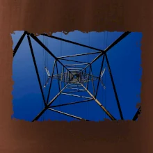 Stožár vysokého napětí zespodu