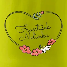 Srdce velké - Tričko se jmény dětí