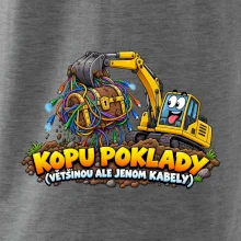 Bagrista kope poklady a kabely