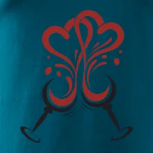 Víno je láska kulaté skleničky