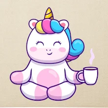 Yoga - jednorožec káva