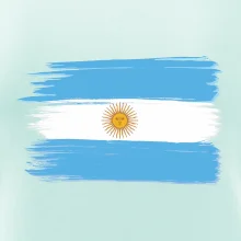 Argentina vlajka kreslená štětkou