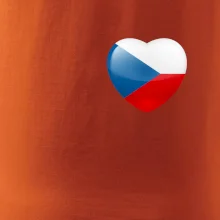 Česká vlajka srdce - pravé prso