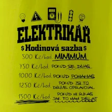 Elektrikář hodinová sazba