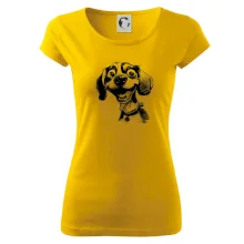 Černobílá karikatura bígl