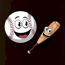 Parové triko - baseballová pálka a míček