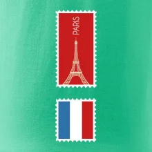 Paříž známka barevná