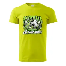 Fotbalový míč a stadion eat sleep repeat