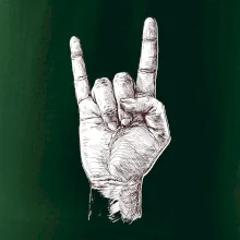 Rocková ruka kreslená