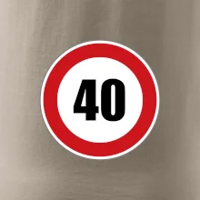 Dopravní značka - omezení rychlosti 40