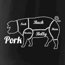 Prase nákres rozřezání