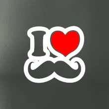 i love mustache - obrys i love mustache - obrys