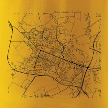 Mapy měst černobílé Ostrava Poruba