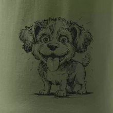 Lagotto romagnolo karikatura vypláznutý jazyk