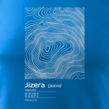 Jizera - vrstevnice v obdélníku