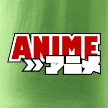 Anime nápis červený