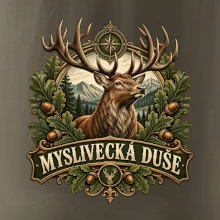 Myslivecká duše jelen a lesní erb