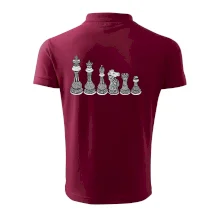 Šachové figurky v řadě - kreslené