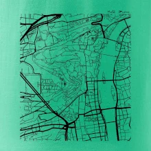Praha Malá Strana - Mapa černobílá