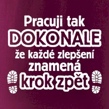 Pracuji dokonale krok zpět
