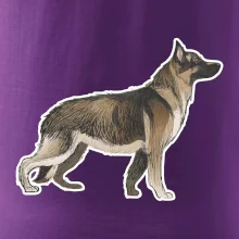 Německý ovčák - hnědý kreslený