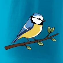 Sýkorka modřinka na větvi